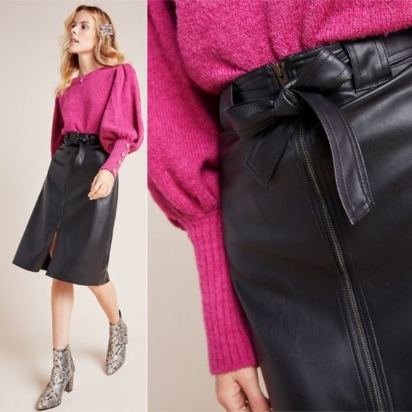 Anthropologie Dresses & Skirts - Anthropologie Marceline Faux Leather A-Line Skirt